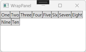 WPF WrapPanel의 기본형 예제